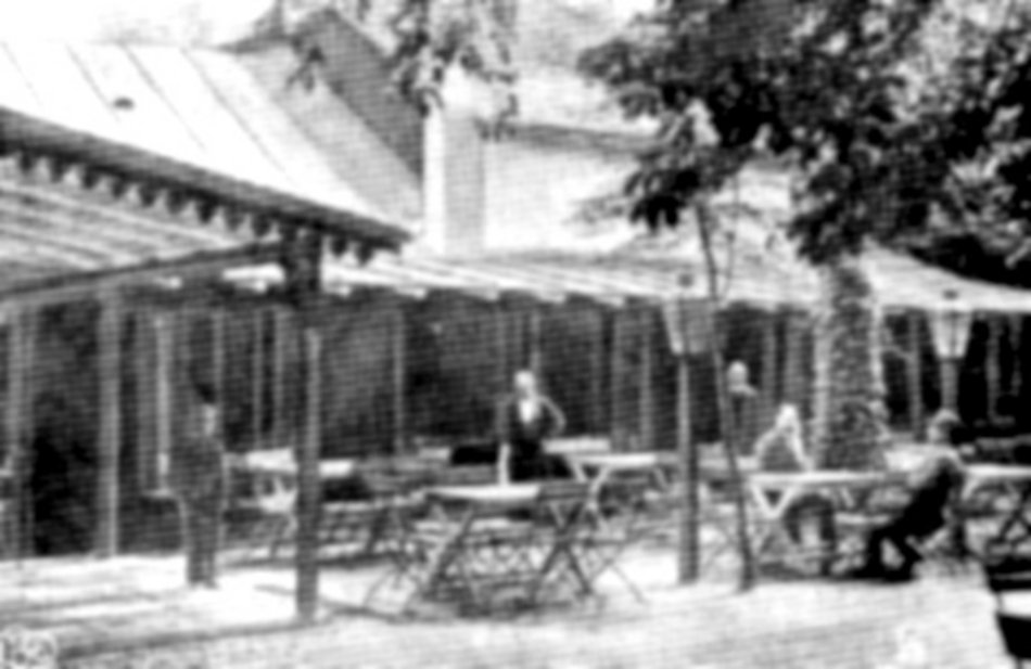 Ogródek restauracyjny w Paradyżu (dziś Piotrkowska 175)