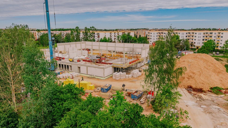 Aquapark Widzew w Łodzi. Zdjęcia z budowy