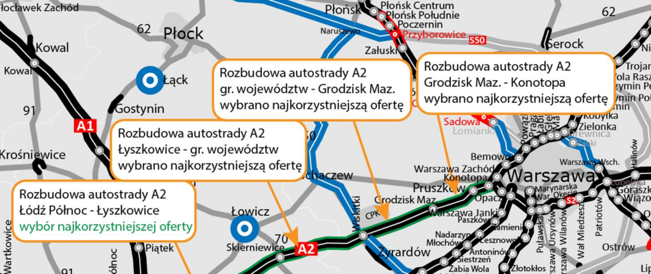 Łódź. Rozbudowa autostrady A2 między Łodzią a Warszawą. Wybrano ostatniego wykonawcę!