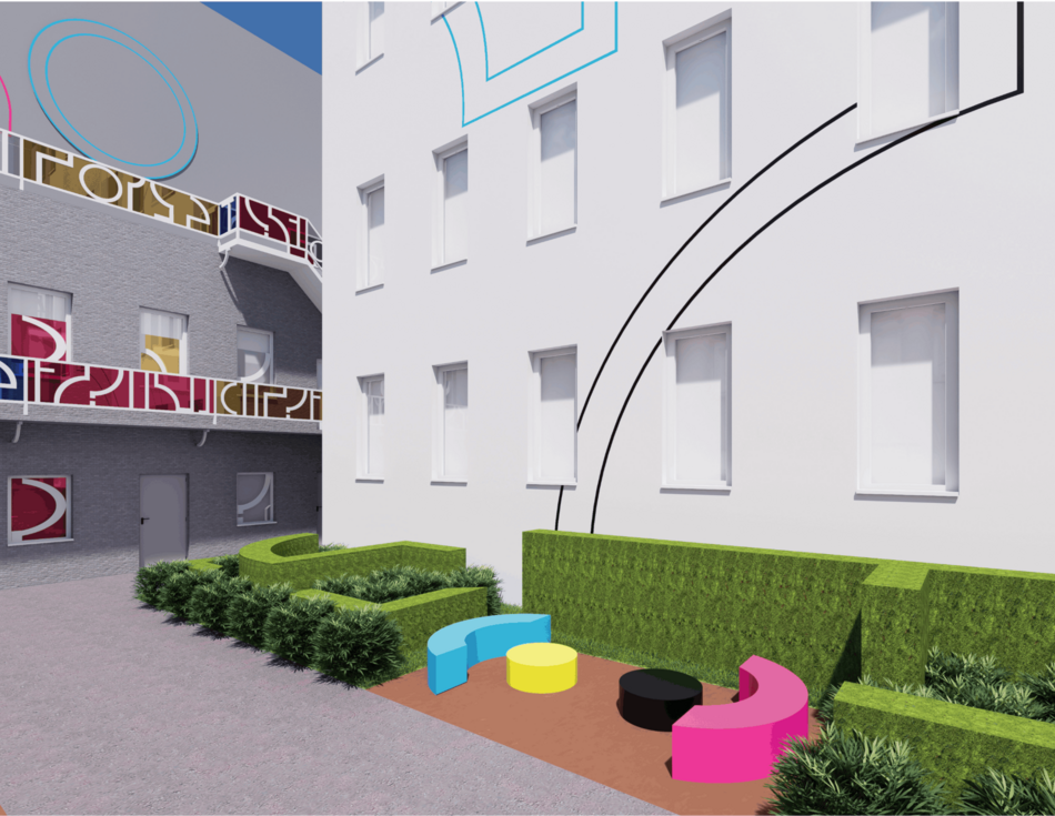 Łódź. Nowe artystyczne podwórko przy Piotrkowskiej. Strzemiński inspiracją dla detali