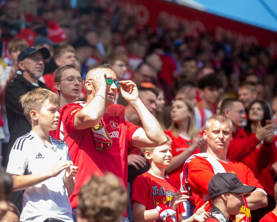 Kibice na meczu Widzew Łódź - Zagłębie Lubin