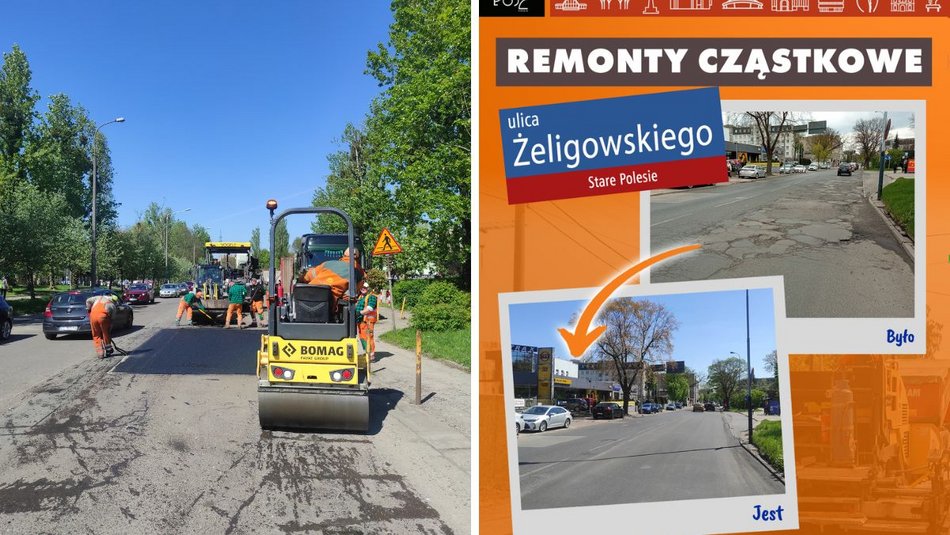 Remonty ulic w Łodzi. Prace na Żeligowskiego i Tatrzańskiej