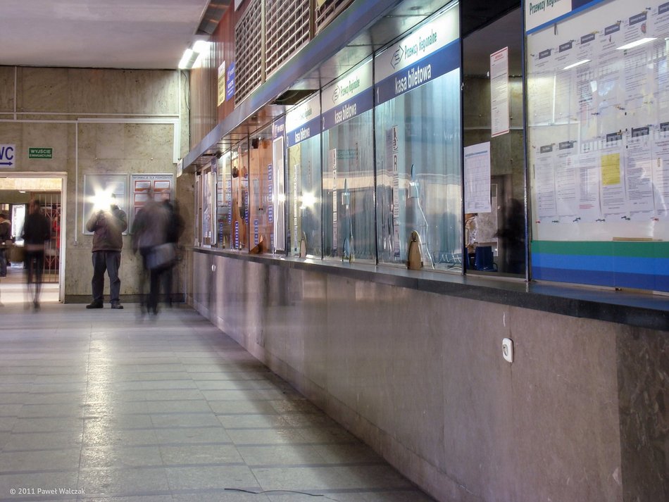 Wnętrza starego dworca Łódź Fabryczna