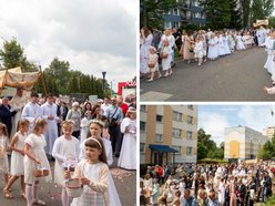Łódź. Procesja Bożego Ciała na Widzewie w Łodzi. Wierni przeszli ulicami miasta
