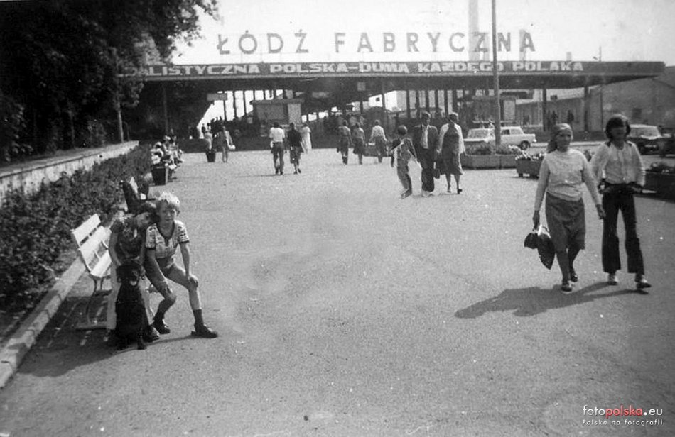 Łódź. Dworzec Łódź Fabryczna w latach 1976-1980