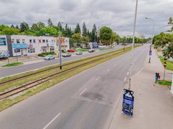 Łódź. Torowisko na ul. Rzgowskiej w Łodzi