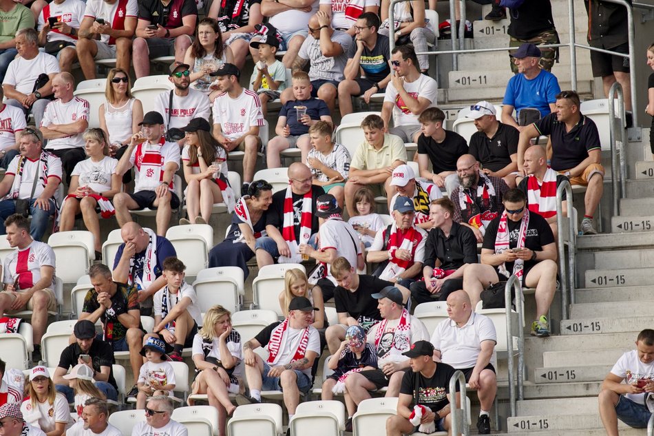 Kibice na meczu ŁKS Łódź ze Stalą Mielec