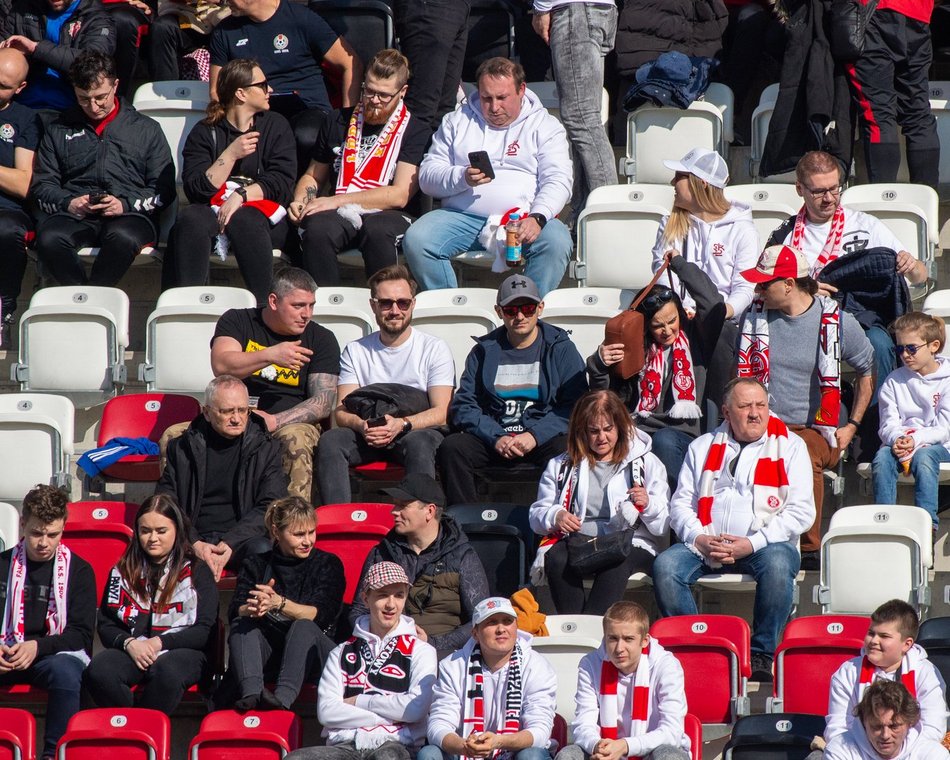 Kibice podczas meczu ŁKS Łódź - Puszcza Niepołomice