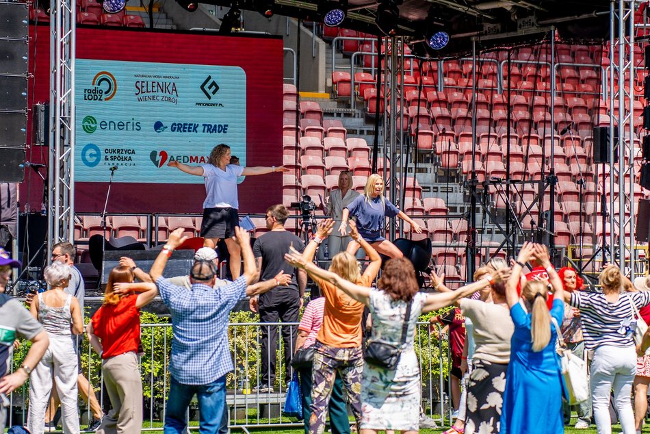 Huczny finał Senioraliów 2026 w Łodzi. Jolanta Kwaśniewska, zajęcia fitness, stoiska i inne