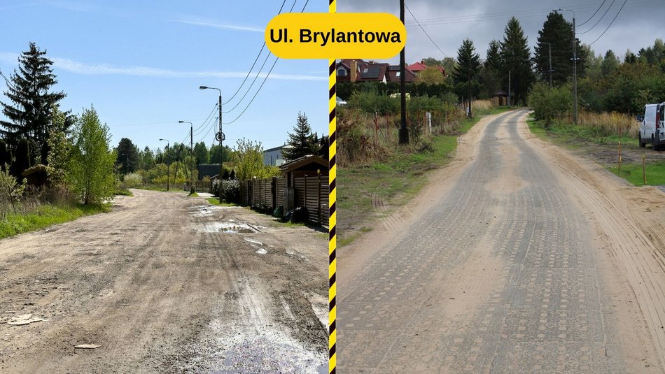 Łódź. Ulica Brylantowa w Łodzi