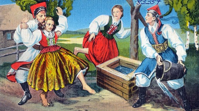 Łódź. Lany Poniedziałek, czyli śmigus-dyngus. Kiedyś były to dwa odrębne zwyczaje