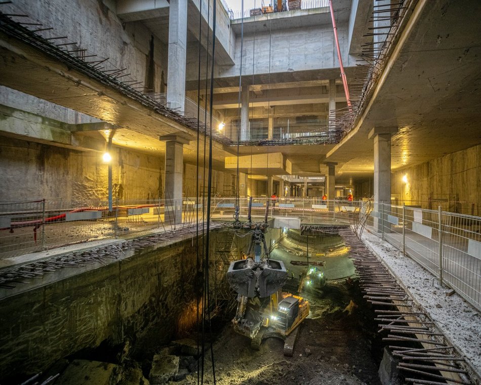 Tunel średnicowy pod Łodzią. Budowa stacji Łódź Polesie