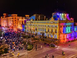 Łódź. Po prostu magia! Pałac Poznańskich zachwyca na Light Move Festival 2025