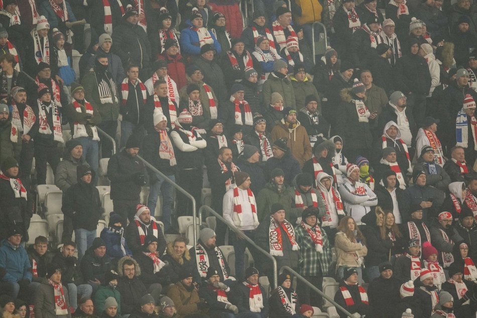 Kibice na meczu ŁKS Łódź z Legią Warszawa
