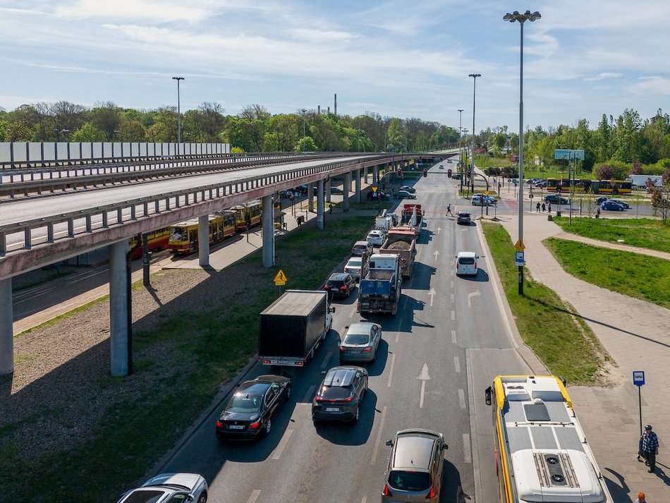 Łódź. Estakada na Włókniarzy