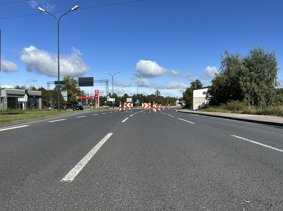 Remont Strykowskiej - wygrodzenia