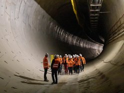 Zdjęcia z drona na budowę tunelu średnicowego pod Łodzią