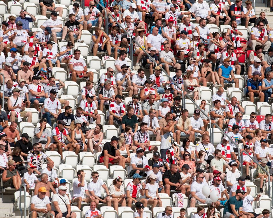 Kibice na meczu ŁKS Łódź - Pogoń Szczecin