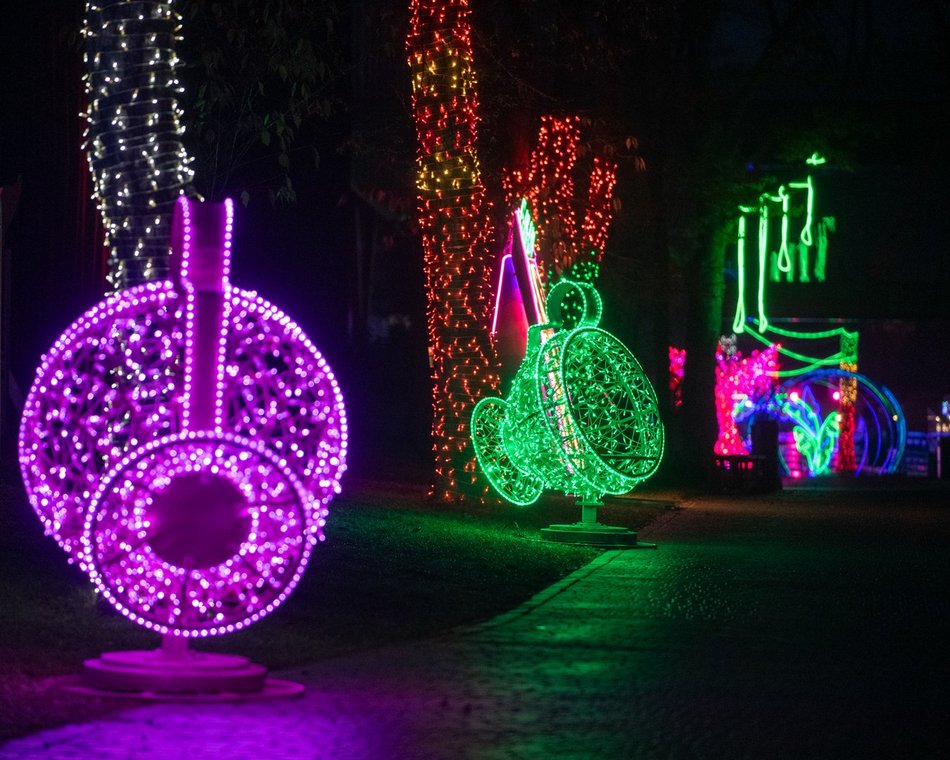 Park Miliona Świateł w Łodzi dzień przed otwarciem