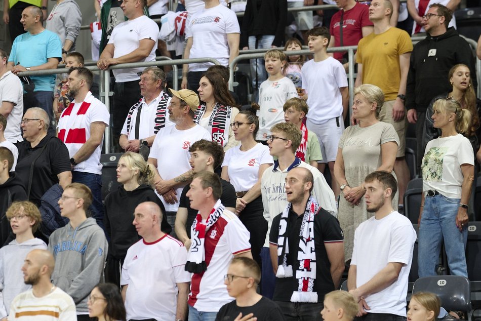 Kibice na meczu ŁKS Coolpack Łódź z Astorią Bydgoszcz