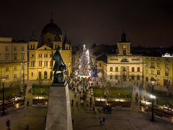 Choinka na placu Wolności w Łodzi