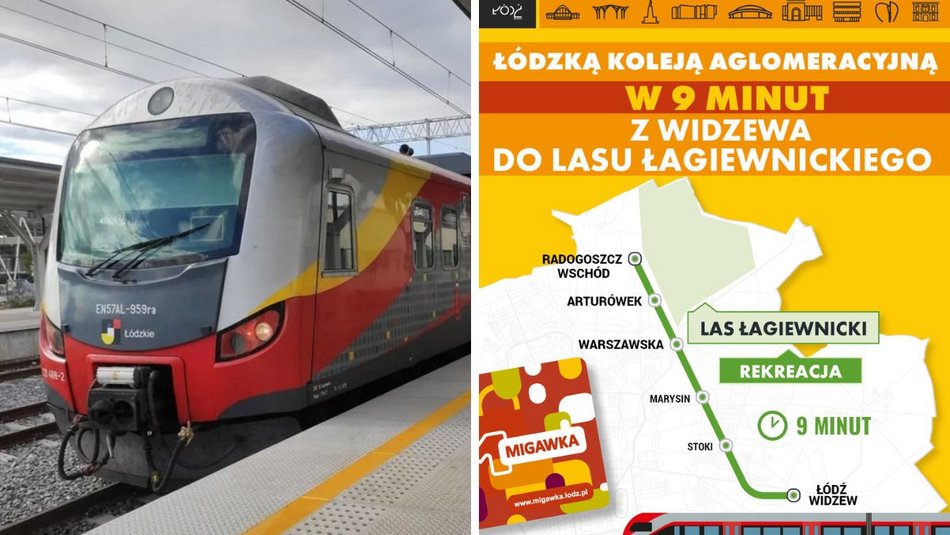 Łódź. Pociągiem z Widzewa do Lasu Łagiewnickiego w 9 minut! Na wspólnym bilecie MPK Łódź i ŁKA