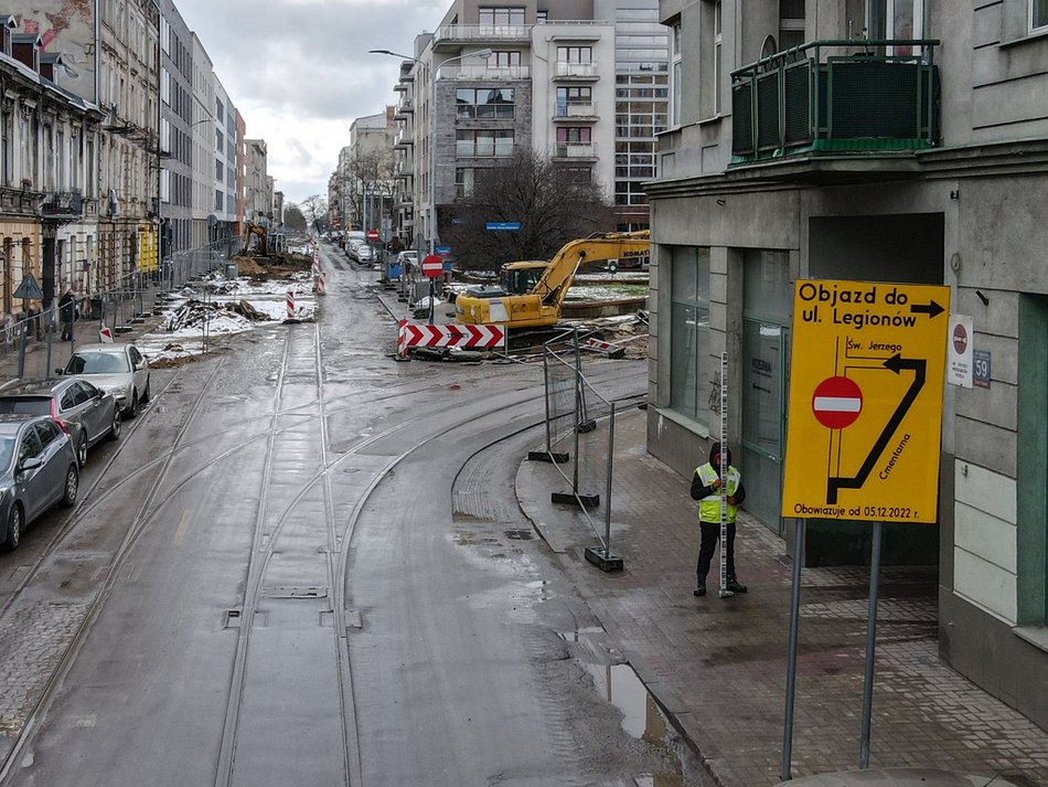 Modernizacja Legionów przyspiesza. Jest ogromny plac budowy, będzie zupełnie nowa okolica