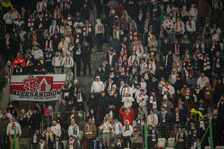 Kibice na meczu ŁKS Łódź z Legią Warszawa