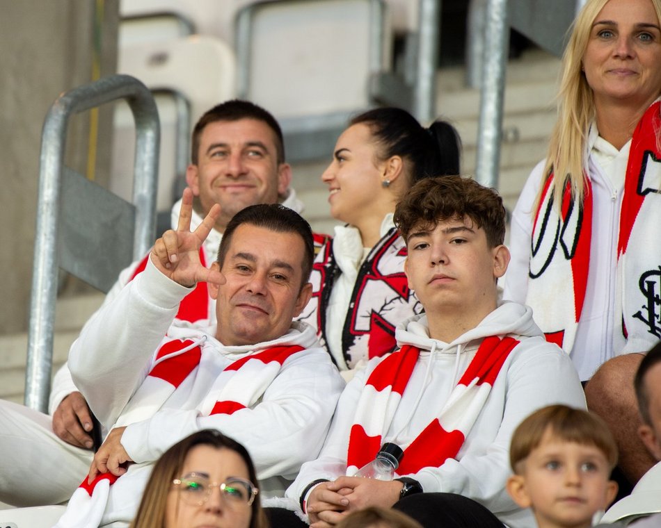 Kibice na meczu ŁKS Łódź z Górnikiem Łęczna