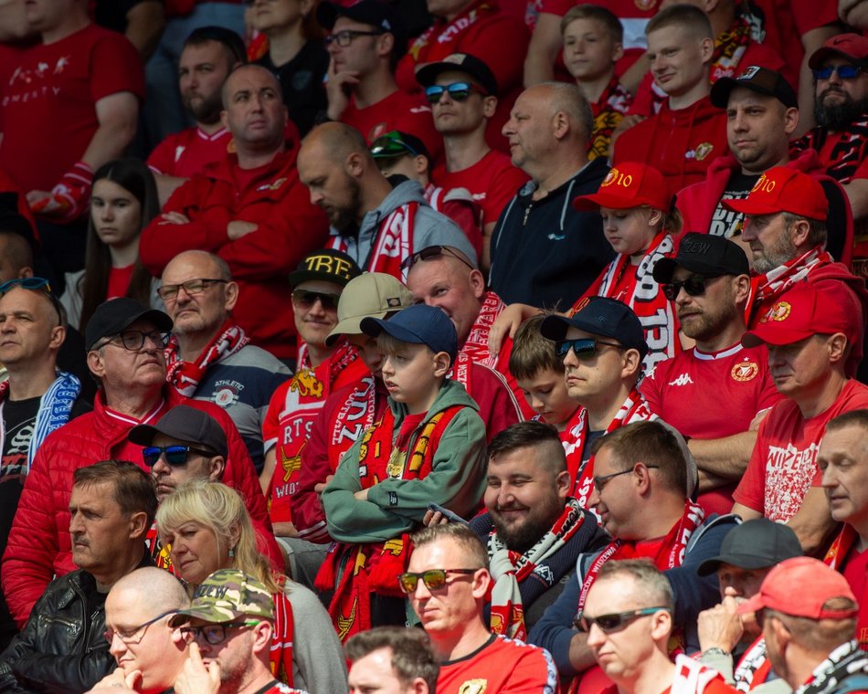 Kibice na meczu Widzew Łódź - Zagłębie Lubin