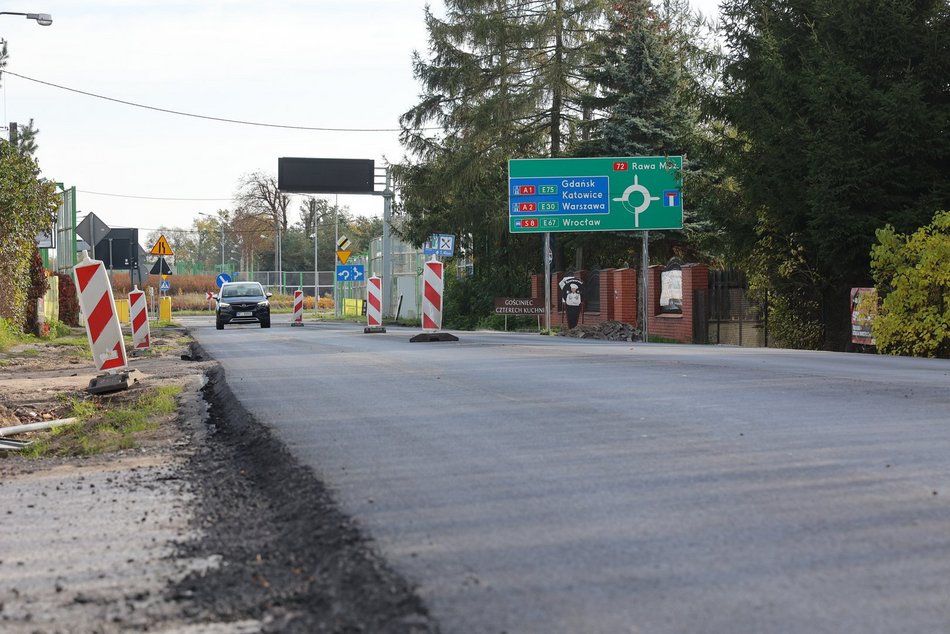 Nowy asfalt na Brzezińskiej