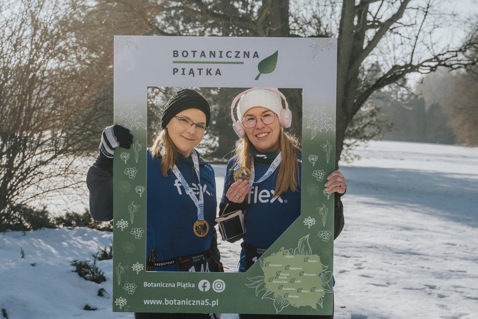 Botaniczna Piątka w Ogrodzie Botanicznym w Łodzi. Galeria z mroźnego biegu