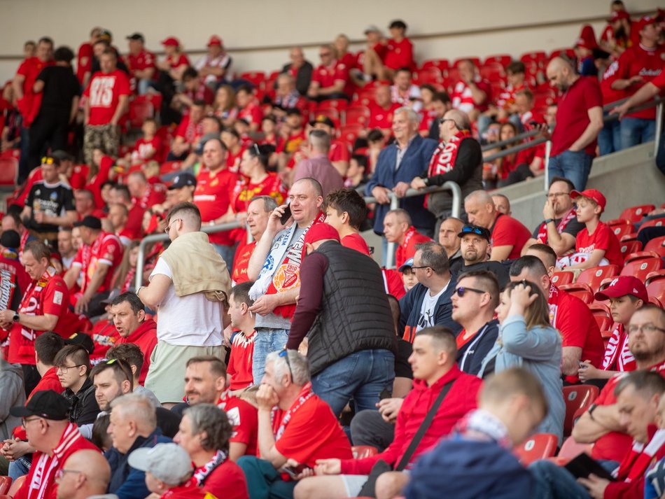 Kibice na meczu Widzew Łódź - Piast Gliwice