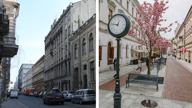 Jak wyglądała Łódź bez woonerfów? Te ulice są nie do poznania! [ZDJĘCIA PRZED I PO]