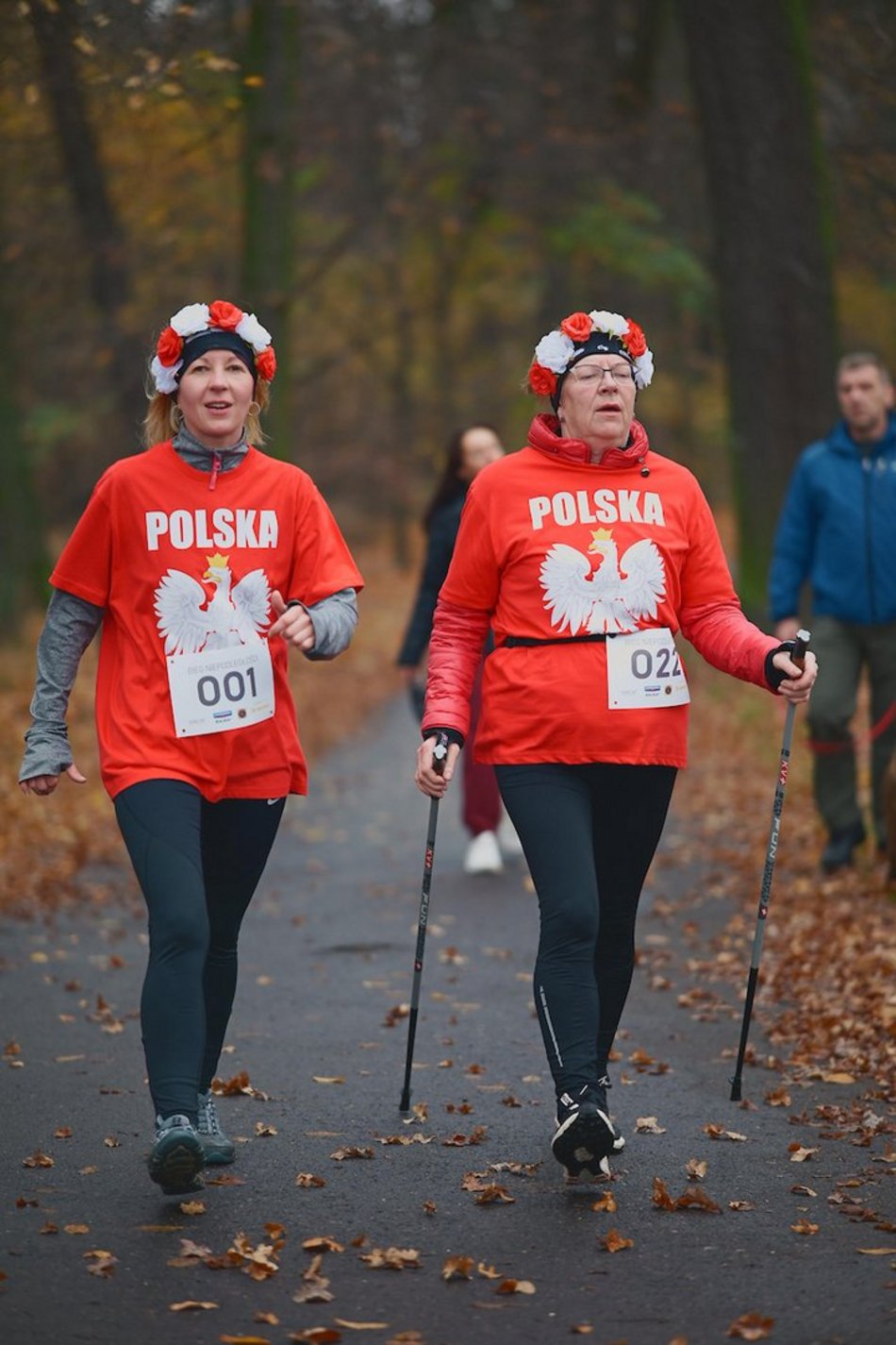 Łódź. Bieg Niepodległości w parku Julianowskim