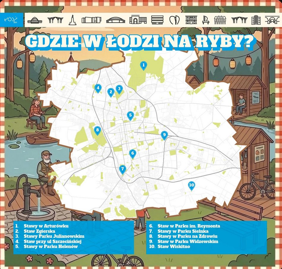 Gdzie na ryby w Łodzi? Parki i stawy znane doświadczonym wędkarzom