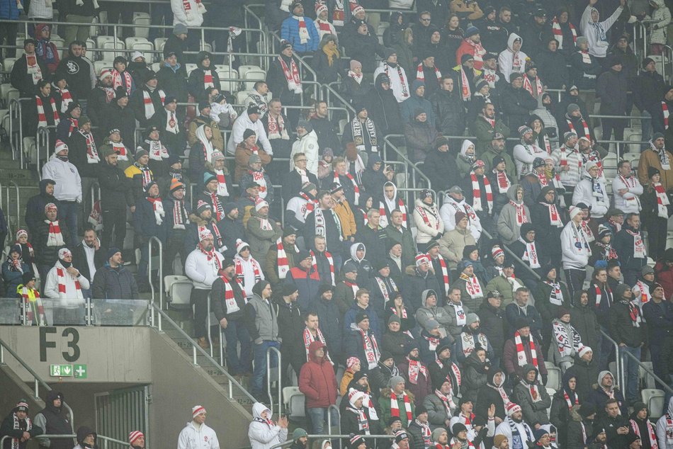 Kibice na meczu ŁKS Łódź - Ruch Chorzów