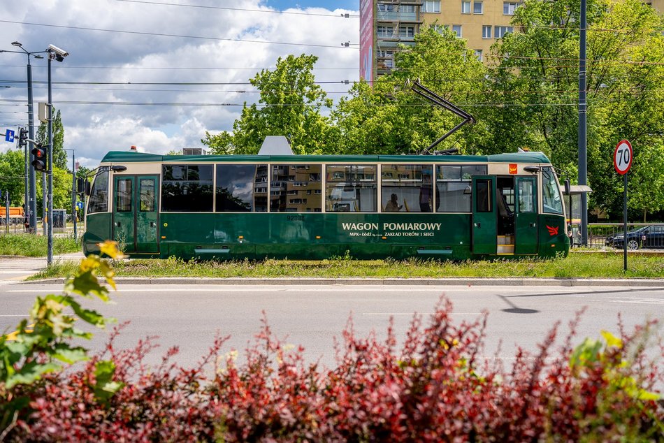 Tramwaj testowy MPK Łódź na Śmigłego-Rydza