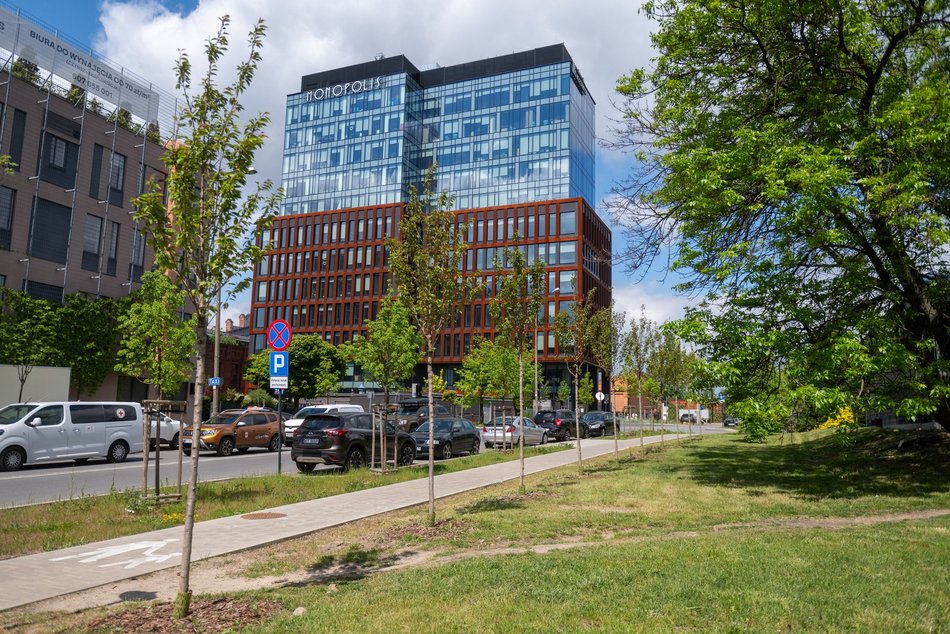 Łódź. Aż 80 nowych drzew przy Monopolis w Łodzi! Piękne wiśnie zdobią Wydawniczą