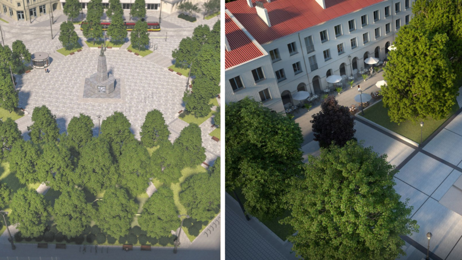 Plac Wolności i Stary Rynek - wizualizacje