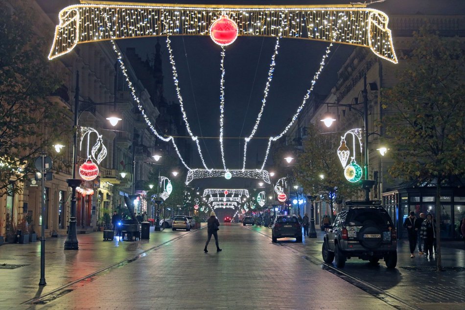 świąteczna iluminacja ulicy