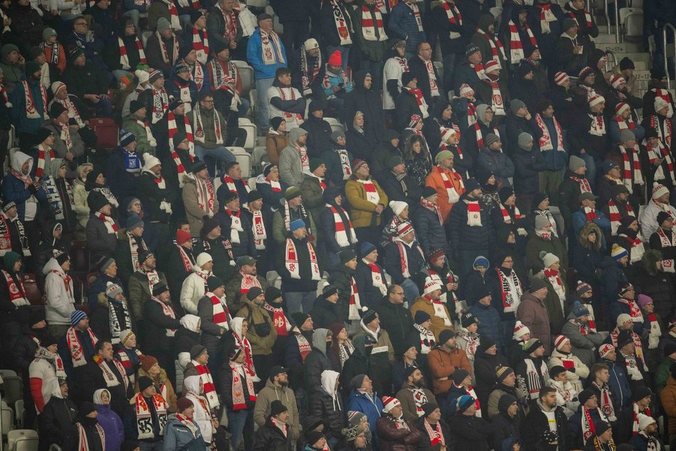 Kibice na meczu ŁKS Łódź z Legią Warszawa