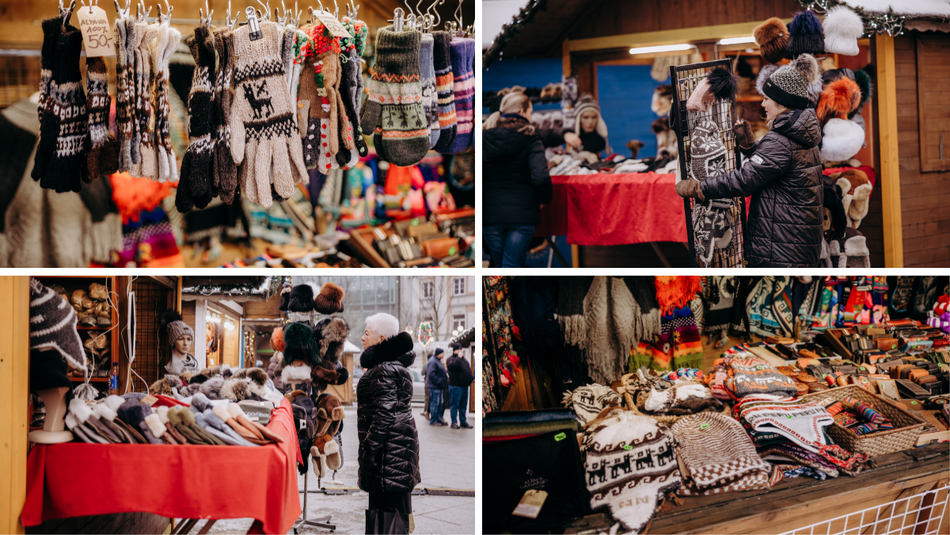 Łódź. Jarmark Bożonarodzeniowy na placu Wolności w Łodzi stoiska, kramy