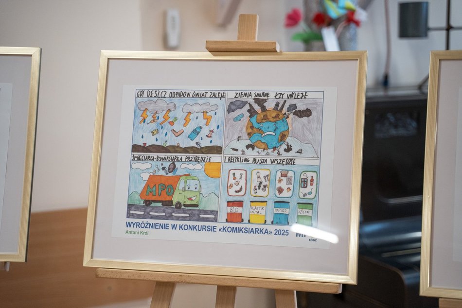 Łódź. Komiksy na... śmieciarkach MPO Łódź! Autorami uczniowie szkół podstawowych w Łodzi