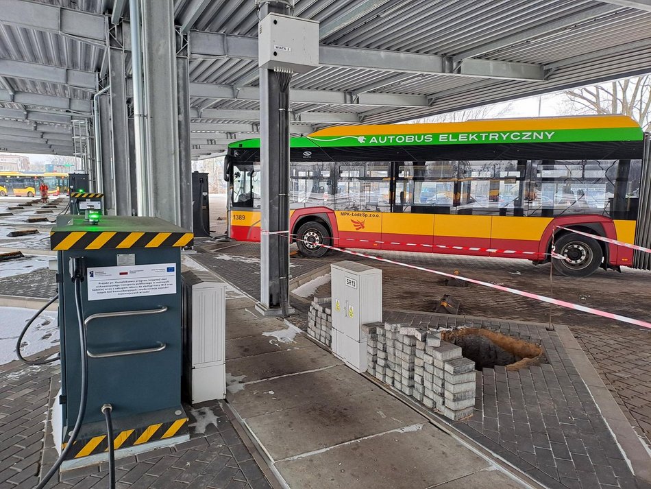 MPK Łódź. Trwa montaż nowych ładowarek dla autobusów elektrycznych
