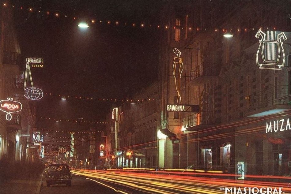 Neony na ulicach Łodzi