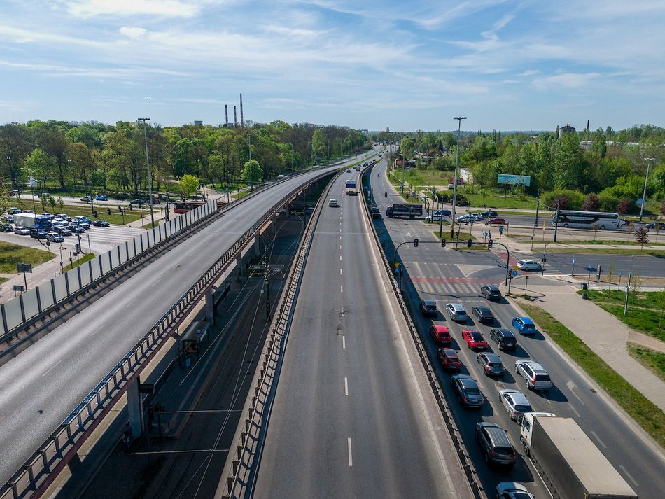 Łódź. Estakada na Włókniarzy