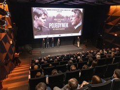 Łódź. Tomasz Kot i Antoni Pawlicki w kinie EC1 Łodź. Gościli na premierowym pokazie filmu „Pojedynek”