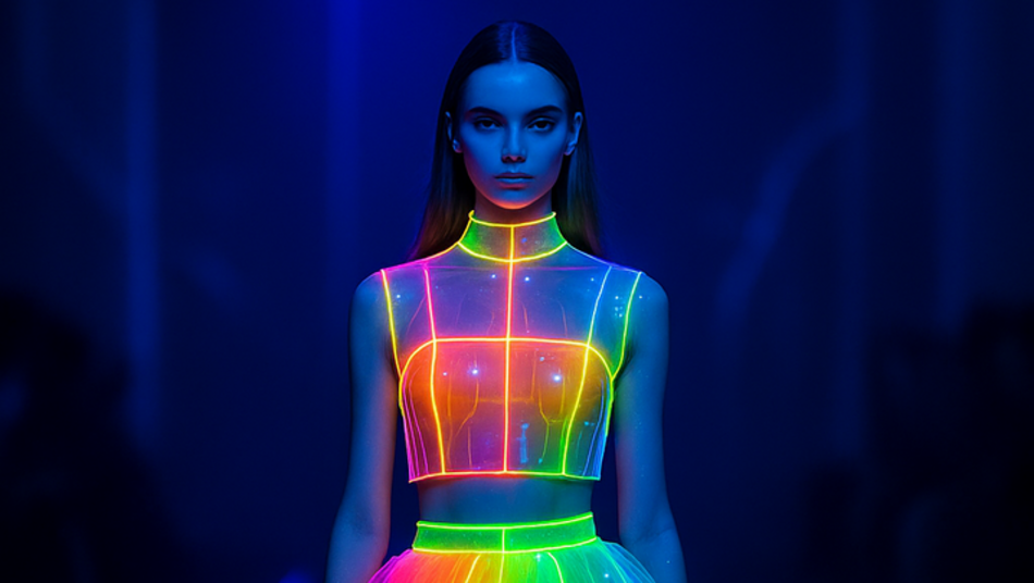 Łódź. Pokaz mody fluo