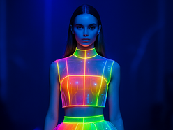 Łódź. Pokaz mody fluo